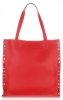 Bőr táska shopper bag Genuine Leather piros 5013